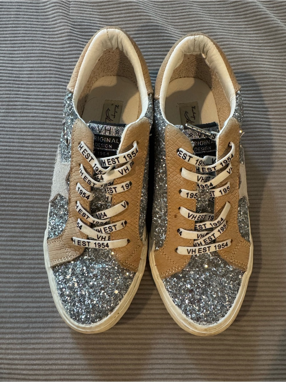 Vintage Havana Brenda Silver Glitter